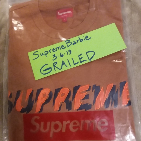 SOLD - SUPREME Shatter Tee Rust LARGE - Picture 3 of 4